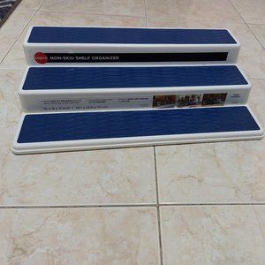 Copco Non Skid Shelf Organizer  15 X 9 X 3 NAVY BLUE 3 Tiers
